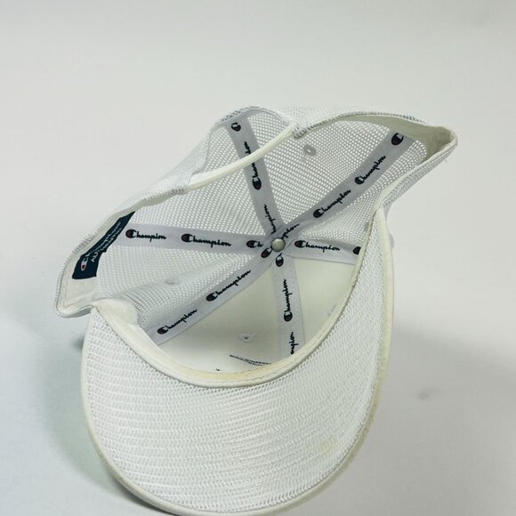 Champion White Strapback Hat Embroidered C Logo Adjustable Baseball Cap Unisex - Picture 5 of 6
